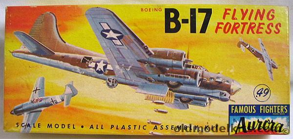 Aurora 1/156 Boeing B-17 Flying Fortress, 491-49 plastic model kit